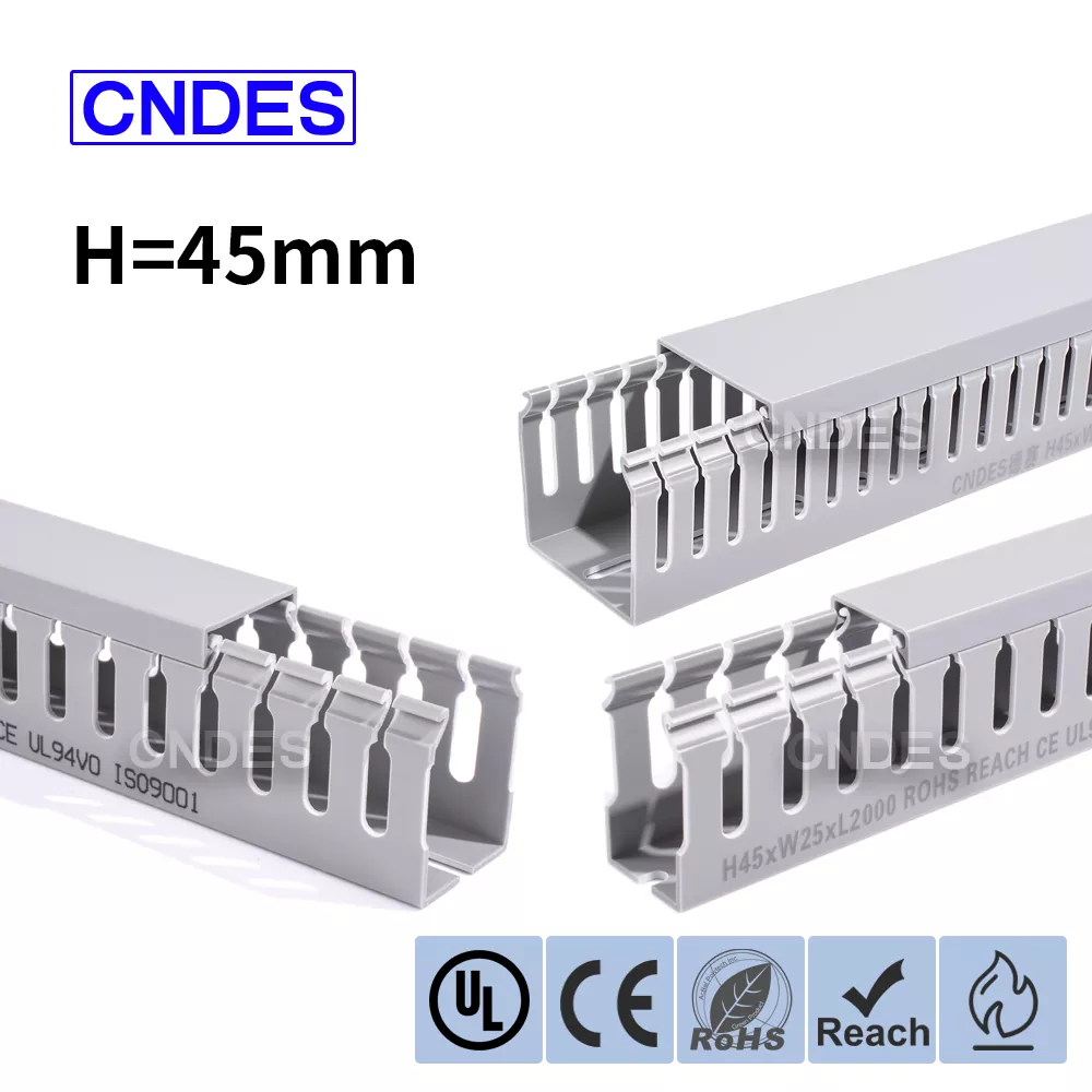 45 mm výška štěrbinového krytu PVC drátu