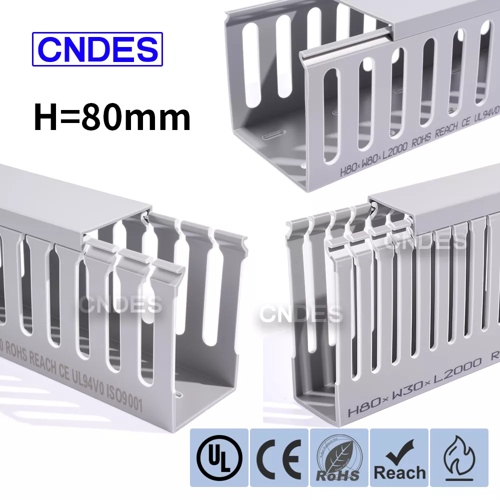 Automatizační kabelový kanál z PVC s výškou 80 s drážkou