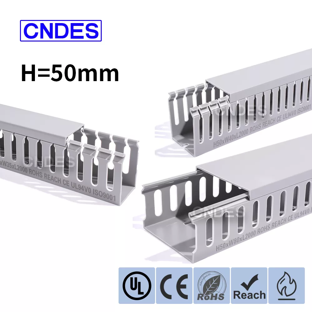 50mm výška štěrbinová kabeláž PVC panelu